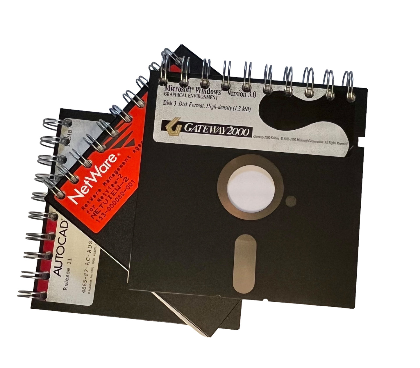 Vintage Upcycled Floppy Disk Journals - upcycled, 5.25" floppy disks