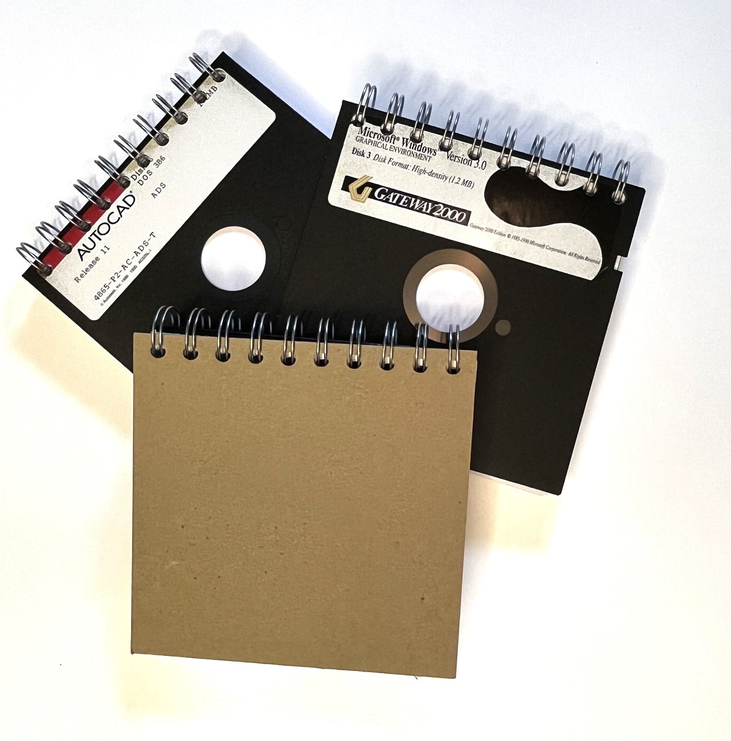 Vintage Upcycled Floppy Disk Journals - upcycled, 5.25" floppy disks